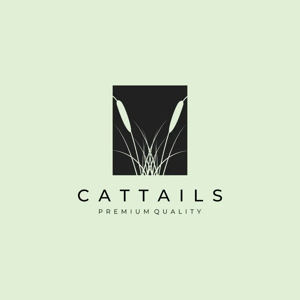 Kaya kuyruğu logo çizgisi minimalist vektör tasarımı