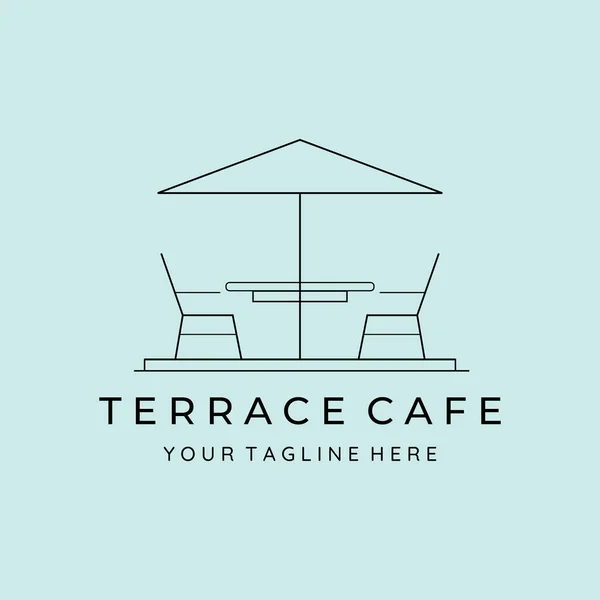 Terrace cafe logo vektör çizimi tasarımı