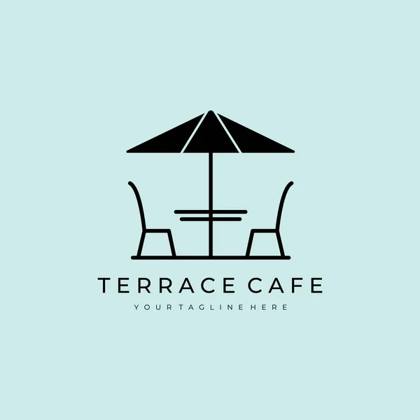 Terrace cafe logo vektör çizimi tasarımı