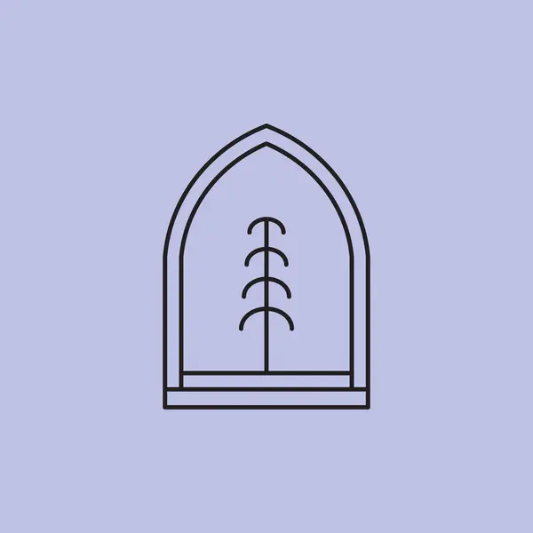 logo ağacı çizgisi minimalist basit vektör logo çizimi tasarımı