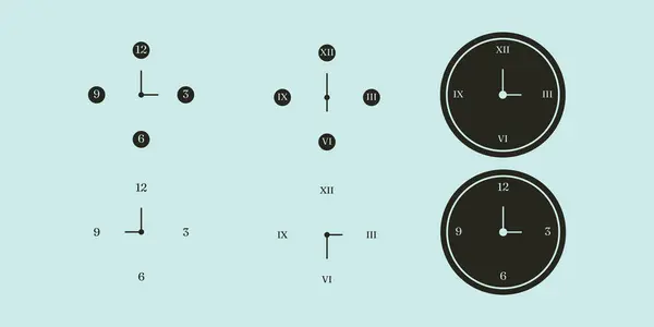 Saat logosu vektör illüstrasyon minimalist tasarımı