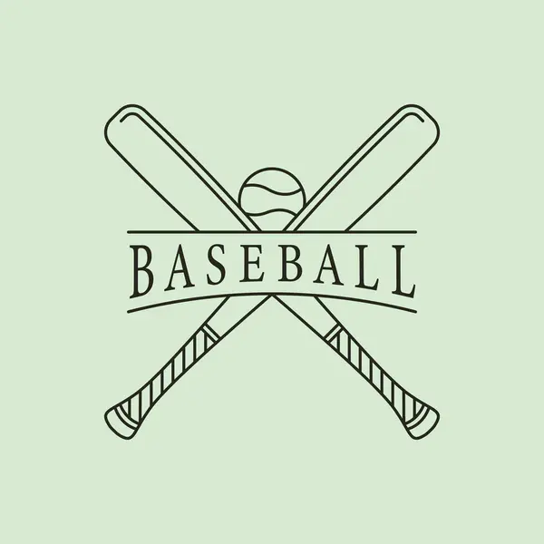 beysbol logo çizgisi sanat vektör resimleme tasarımı