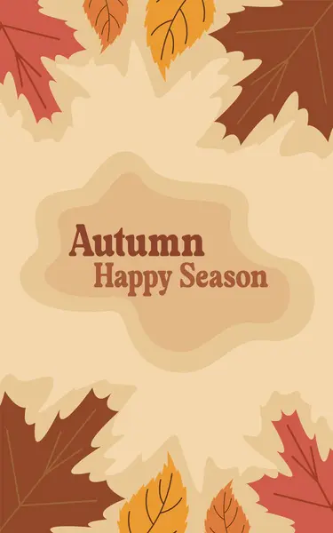 sonbahar vektör poster asgari çizim tasarımı