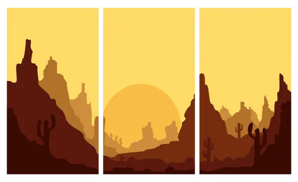 Teksas minimalist tasarım posteri, çöl manzarası soyut sanat arkaplanı. Batı Teksas 'ta dağlar ve kaktüsler.