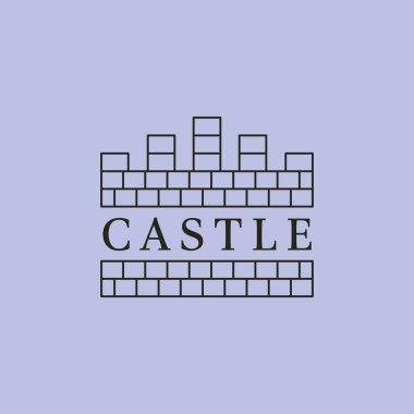 kale logosu çizgisi sanat vektör simgesi basit minimalist tasarım