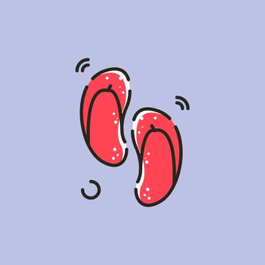 terlik simgesi logo vektörü doğrusal minimalist basit tasarım