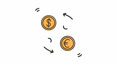 Canlandırılmış Para Takas Simgesi Döngüleme ve Alfa