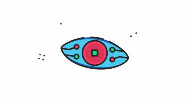 Teknoloji dijital teknolojisi gelişmiş tarama amaçları için şematik bir reaksiyonla gözü hedef alıyor.