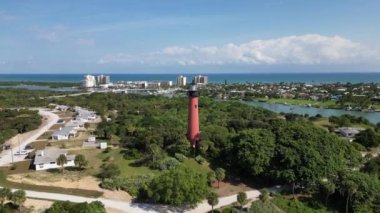 The lighthouse is a historic beacon located in the charming coastal town of Jupiter, Florida. Built in 1860, it has stood the test of time and continues to guide ships and boats safely through the waters off the Florida coast. 