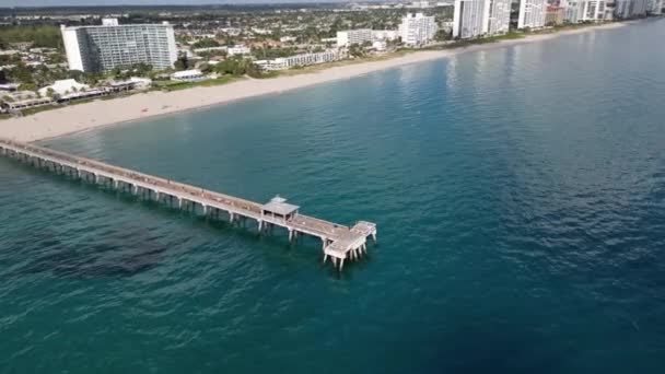 Испытайте Красоту Океанского Пирса Флориде Помощью Этого Видео Воздуха Кадры — стоковое видео