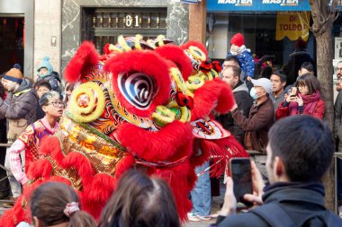 Celebration of the Chinese New Year in the Madrid neighborhood with the largest presence of Chinese immigrants in the capital.