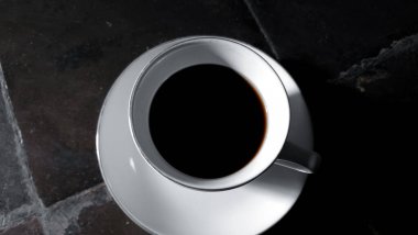 cups for coffee and tea made of plain white ceramic