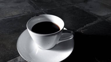 cups for coffee and tea made of plain white ceramic