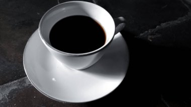 cups for coffee and tea made of plain white ceramic