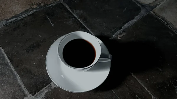 cups for coffee and tea made of plain white ceramic