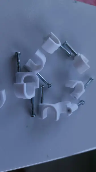 cable clips to lock cables for a neat look