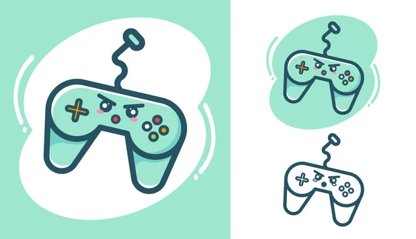 Illustration vector graphic cartoon character of cute Joy Stick in Doodle Kawaii line art style. Suitable for children book, t-shirt, apparel and other children