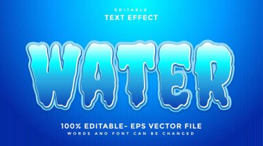 Water Editable Text Effect Design Template, Effect Saved In Graphic Style