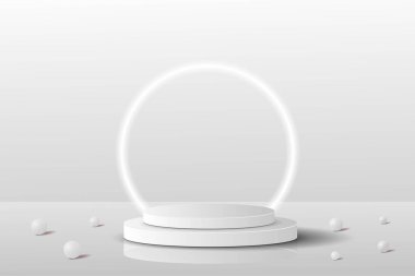 3d background products display podium scene with geometric platform stand to show cosmetic products. Stage showcase on pedestal display studio