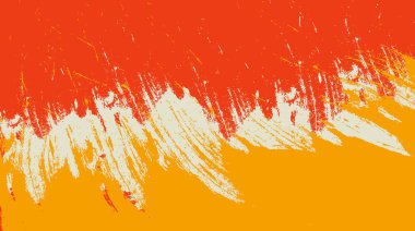 Abstract Yellow Grunge Texture In Orange Background