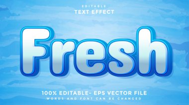 Fresh Editable Text Effect Design Template, Effect Saved In Graphic Style