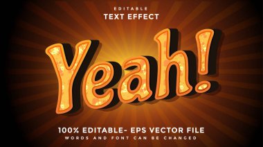 Word Yeah Editable Text Effect Design Template, Effect Saved In Graphic Style