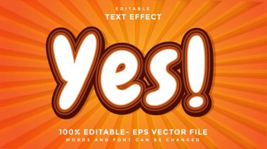 Word Yes Editable Text Effect Design Template, Effect Saved In Graphic Style