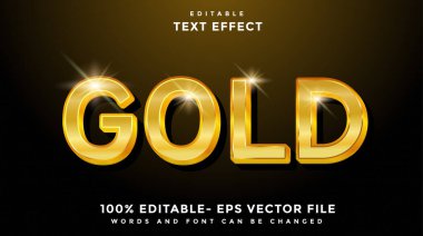 Gold Editable Text Effect Design Template, Effect Saved In Graphic Style