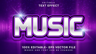 Music Editable Text Effect Design Template, Effect Saved In Graphic Style