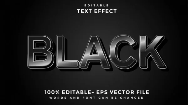 Black Editable Text Effect Design Template, Effect Saved In Graphic Style