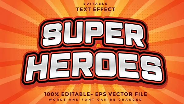 Minimale Word Superhelden Editierbare Texteffekt Design Vorlage Effekt Grafischen Stil Stockillustration