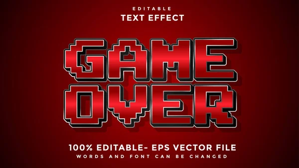 Modern Word Game Over Editable Text Effect Design Template, Effect Saved In Graphic Style