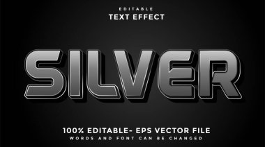 Minimal Word Silver Editable Text Effect Design, Effect Saved In Graphic Style