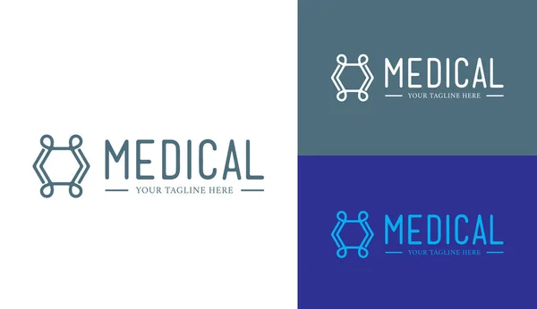 Nowoczesne Logo Medyczne Opieki Zdrowotnej Płaski Wektor Medyczny Projekt Logo — Wektor stockowy