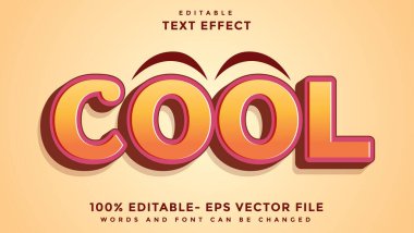 3d Minimal Word Cool Metin Efekti Tasarım, Efekt Grafik Biçiminde Kaydedildi