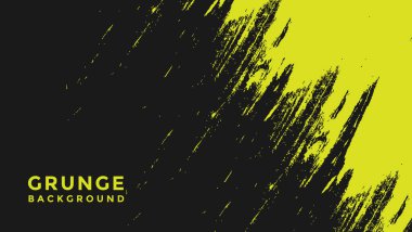 Siyah Arkaplanda Soyut Yeşil Grunge Doku Banner veya Sunum için İyi Kullanım