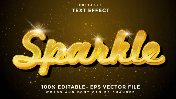 Minimales Word Sparkle Editierbares Texteffektdesign Effekt Grafischen Stil Gespeichert — Stockvektor