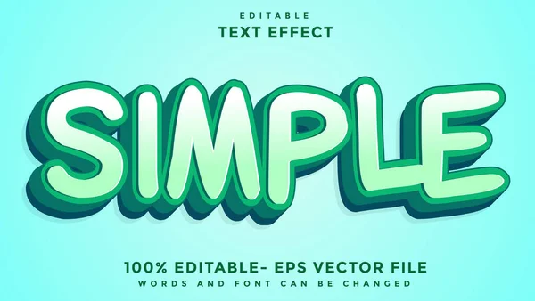 Minimal Word Einfach Editierbare Texteffekt Design Vorlage Effekt Grafischen Stil — Stockvektor