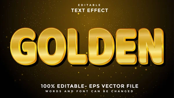 Minimal Word Golden Editable Text Effect Design Template Effekt Grafischen lizenzfreie Stockillustrationen
