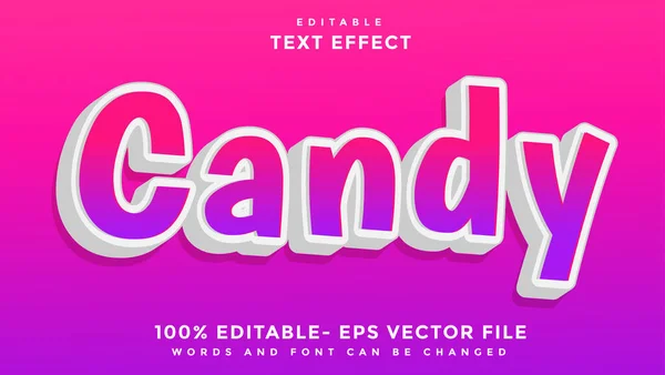 3d Asgari Gradyan Kelime Şekeri Düzenlenebilir Metin Efekti Tasarım Şablonu, Grafik Biçiminde Kaydedilmiş Efekt