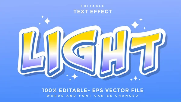 Minimaler Farbverlauf Word Licht Editierbare Text Effekt Design Effekt Grafischen — Stockvektor