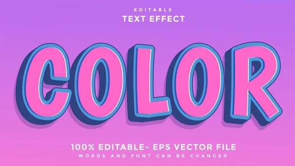 Minimaler Farbverlauf Textfarbe Editierbare Texteffekt Design Vorlage Effekt Grafischen Stil — Stockvektor