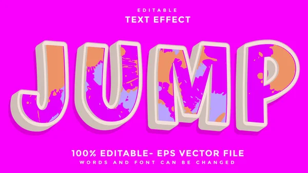 Grunge Textur Word Jump Editierbares Texteffektdesign Effekt Grafikstil Gespeichert — Stockvektor