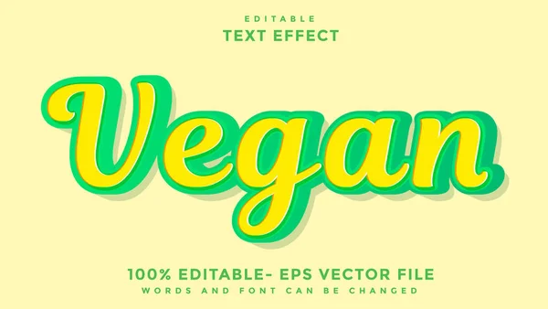 3d Minimum Kelimeli Vegan Düzenlenebilir Metin Efekti Tasarım Şablonu, Grafik Biçiminde Kaydedilmiş Efekt