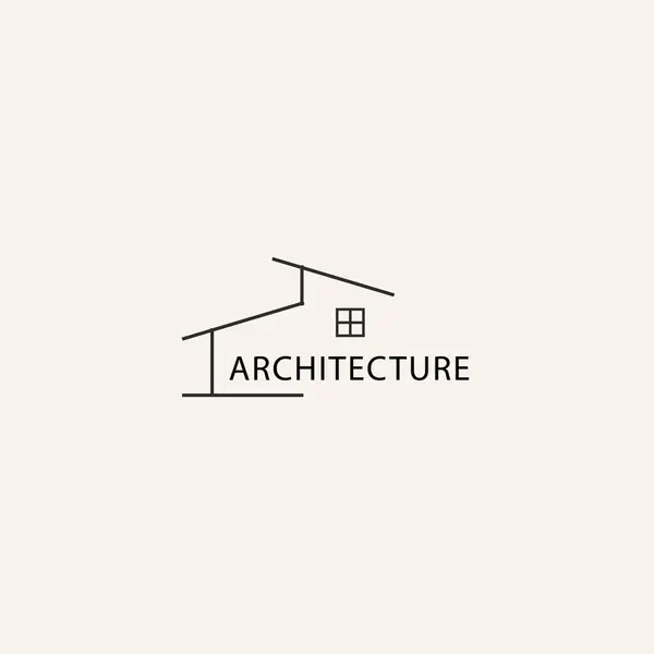 building and home architecture line art logo vector illustration design