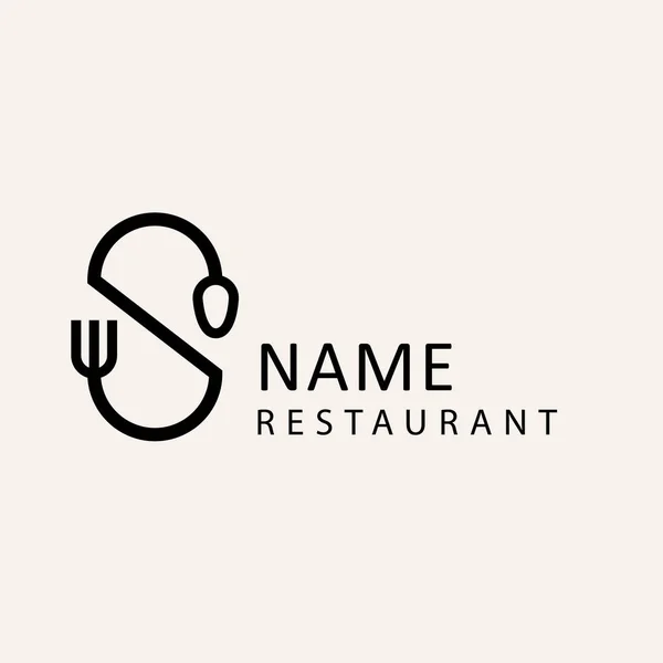 letter S restaurant simple line art logo vector symbol illustration design