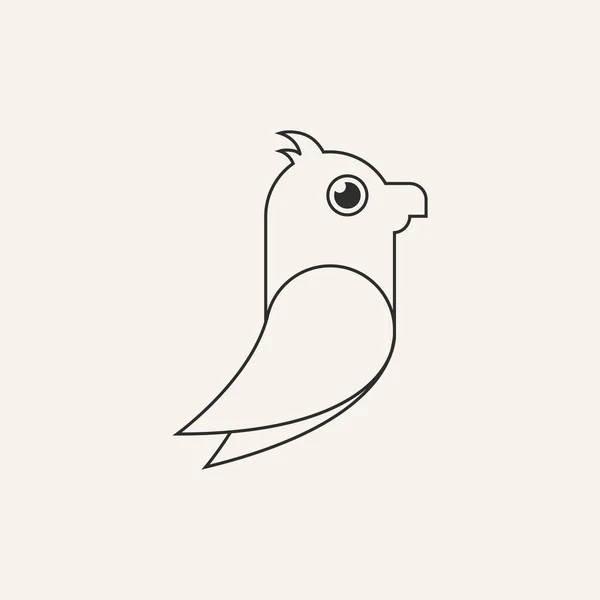 bird line art logo vector design illustration
