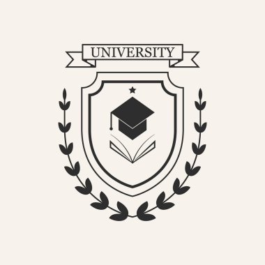 university and college line art logo vector design