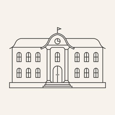 building line art symbol logo vector design illustration