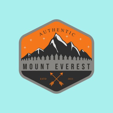 Everest otantik logo vektör tasarımını bağla.